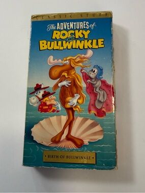 The Adventures of Rocky and Bullwinkle - Birth of Bullwinkle (Blue) VHS vintage